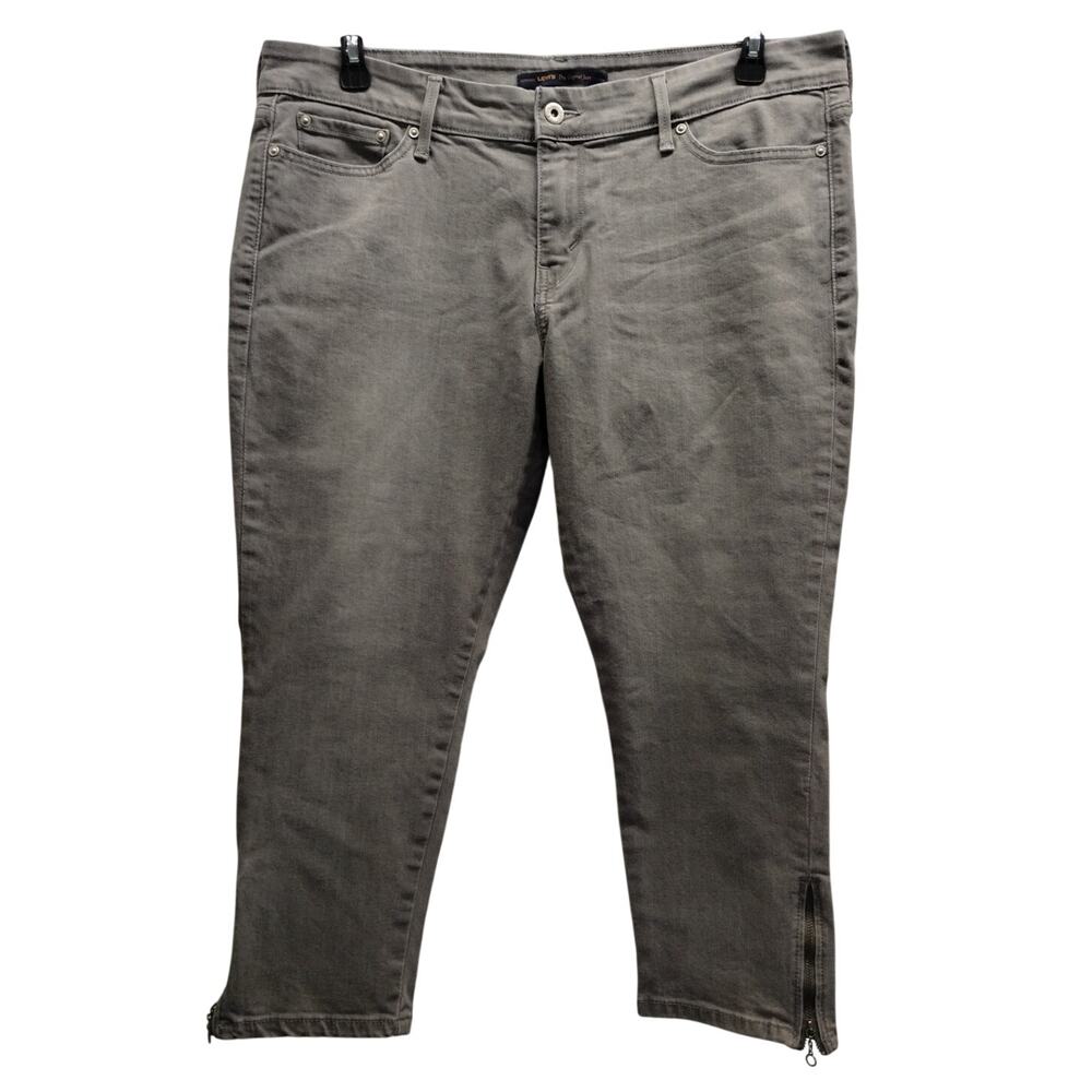 Levi's Original Women's Size 16 Gray Low Rise Skinny Cropped Capri Jeans